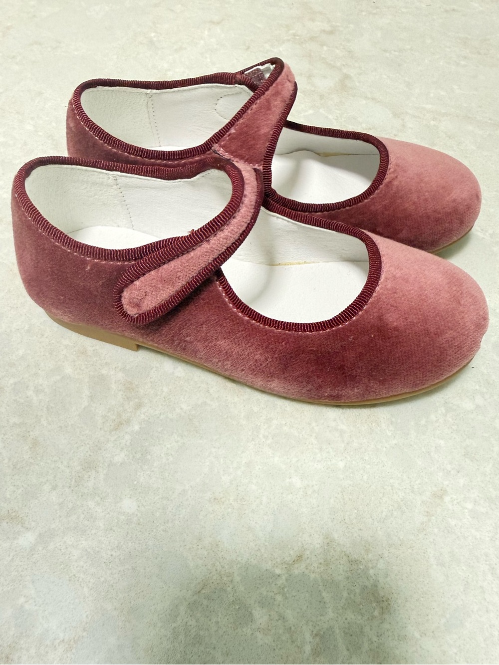 Velvet Mary Jane Dress Shoes for Girls - Dusty Mauve